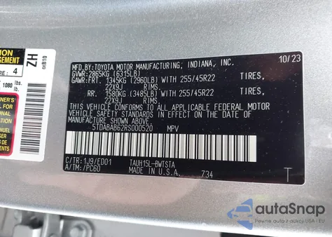 2024 Lexus Tx 500H F Sport Premium from USA, damaged, VIN 5TDABAB62RS000520